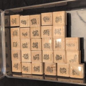 Stampin' Up! 1993 Ornate Floral Alphabet, 28 pcs